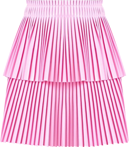 Women's Shiny Pu Pleated Mini Skirt