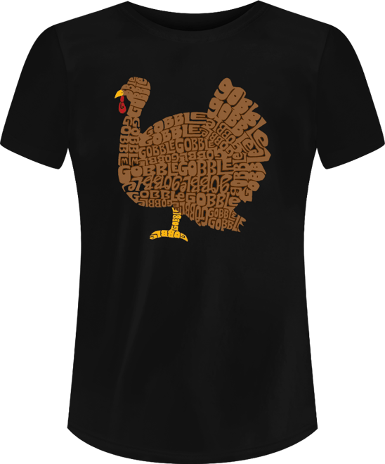 Women's Thanksgiving Word Art Short Sleeve T-shirt