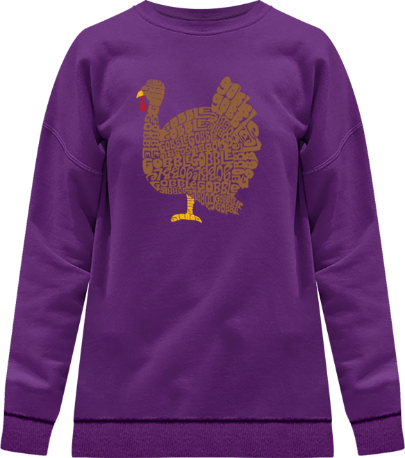 Women's Thanksgiving Word Art Crewneck Sweatshirt
