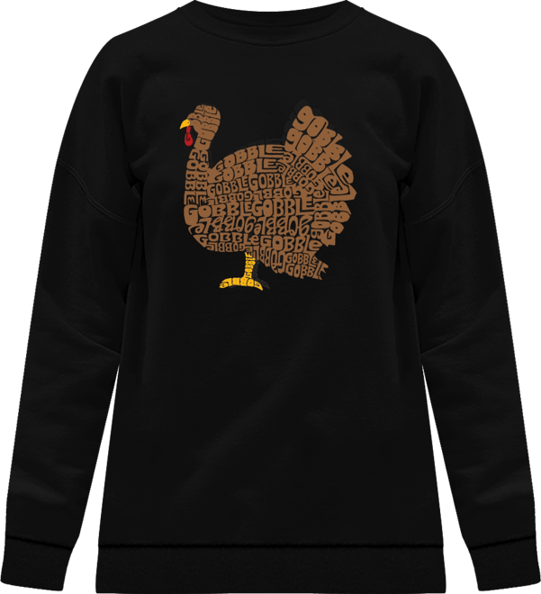 Women's Thanksgiving Word Art Crewneck Sweatshirt