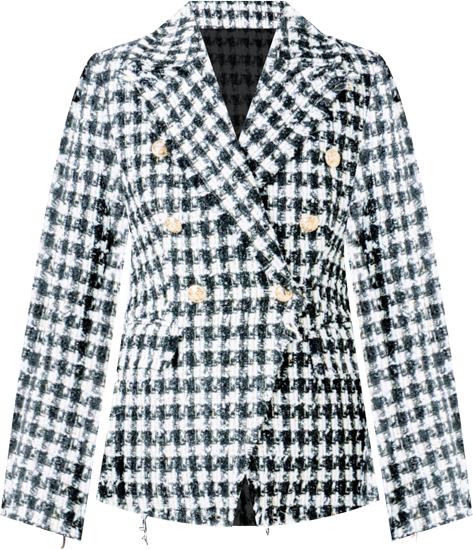 Women's Checked Tweed Blazer
