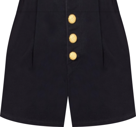 Women's Buttoned Denim Shorts