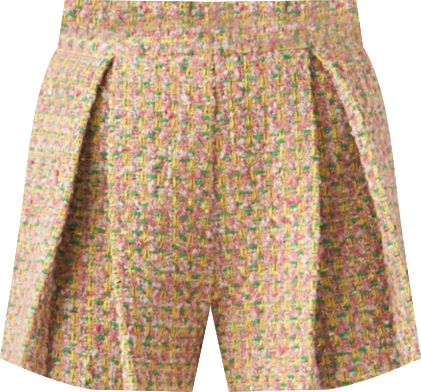 Women's Boucle Pleated Shorts