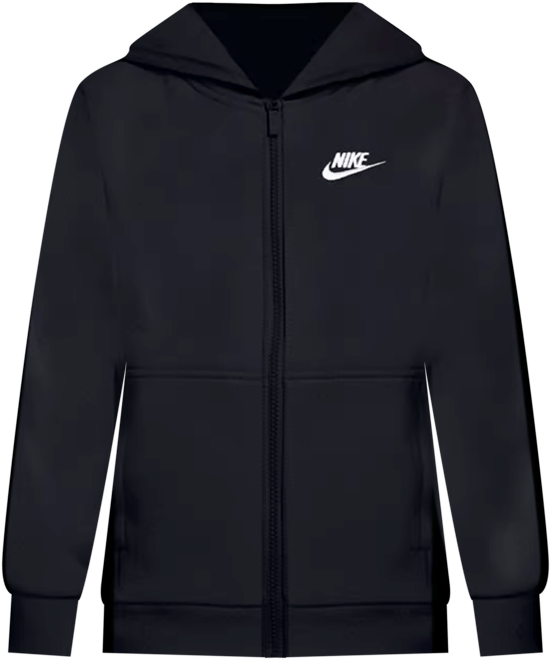 Nike Club Fleece Sudadera con gorro de cierre completo de French Terry para niños talla grande