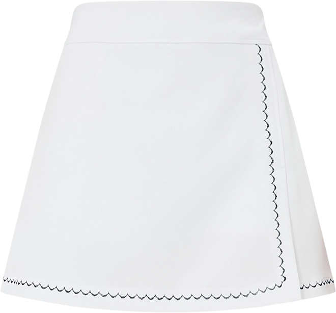 White 16 Inch Halliet Golf Skirt