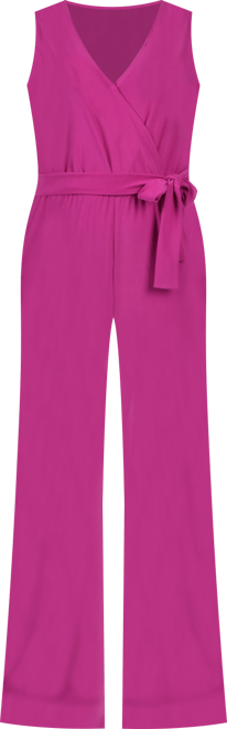 Petite Sleeveless Belted Jumpsuit