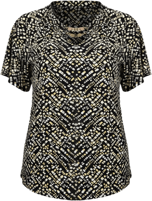 Petite Raglan Sleeve Top with Chain Details