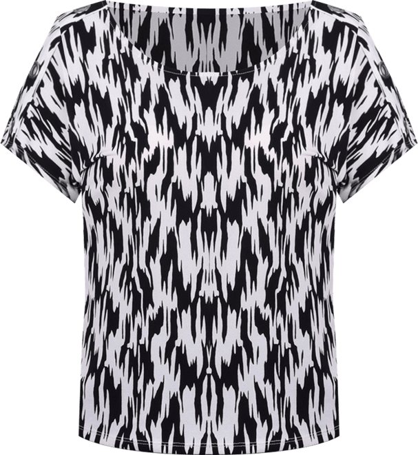 Petite Short Sleeve Extended Sleeve Tunic Top