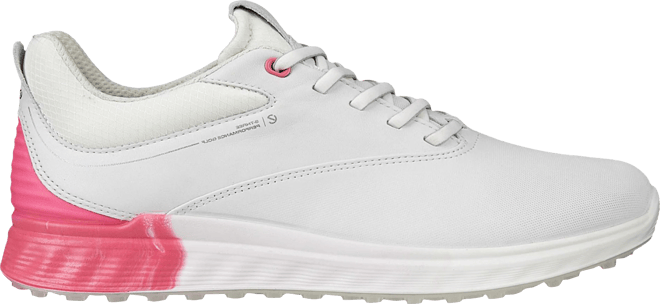 ECCO Women's S-Three Golf Shoes White/Bubblegum - Carl's