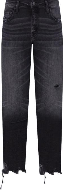 Women's Mid Rise Cropped Raw Hem Skinny Jeans