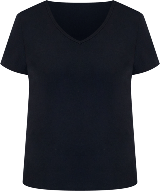 Style & Co Women's Cotton Short Sleeve V-Neck Top