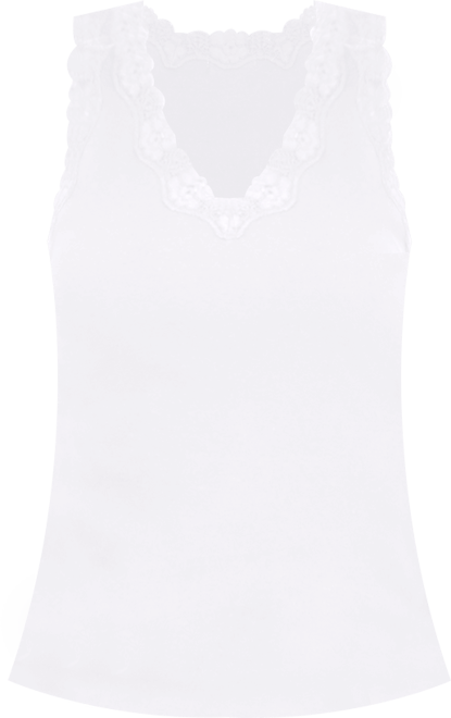 Women's Lace-Trim Cotton Tank Top, Created for Macy's