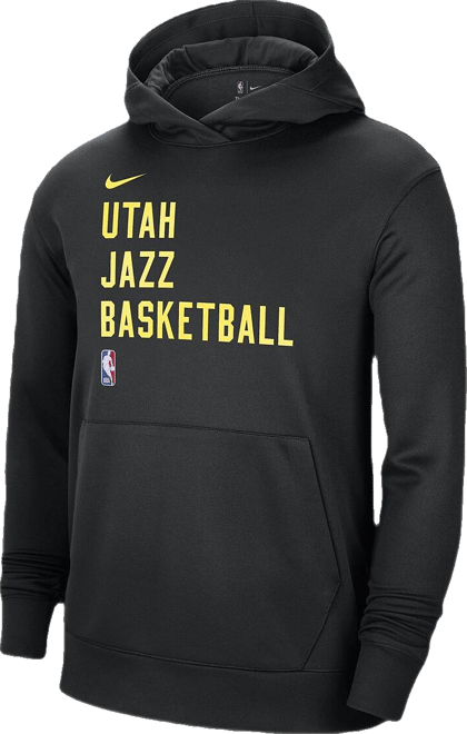 Men's and Women's  Black Utah Jazz 2023/24 Performance Spotlight On-Court Practice Pullover Hoodie