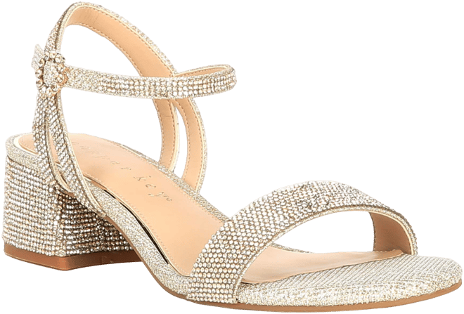 Copper Key Waltz Glitter and Rhinestone Dress Sandals | Dillard's