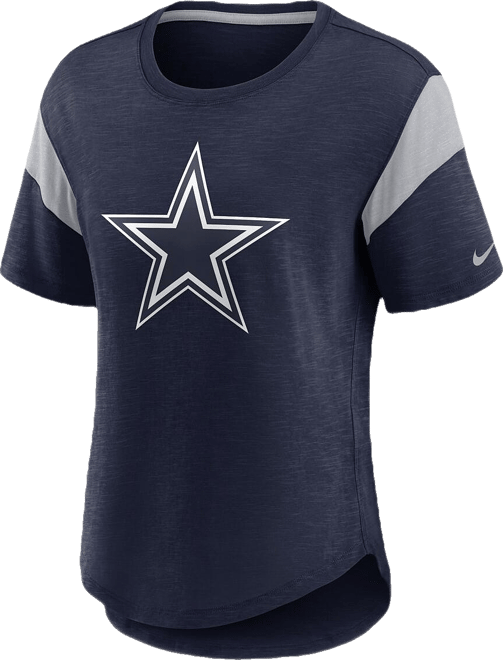 Women's  Heather Navy Dallas Cowboys Primary Logo Fashion Top