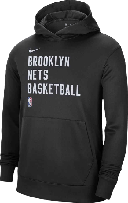 Men's and Women's  Black Brooklyn Nets 2023/24 Performance Spotlight On-Court Practice Pullover Hoodie