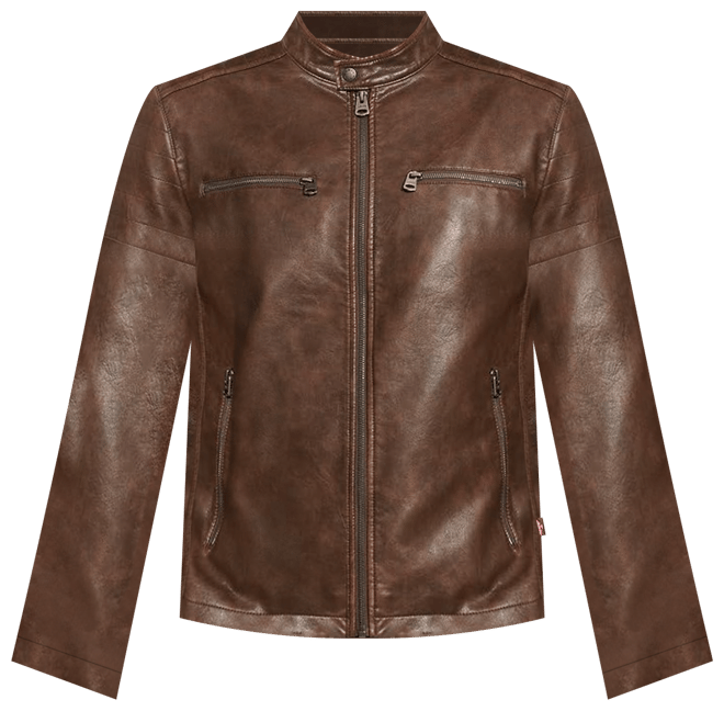 Men's Faux Leather Racer Jacket