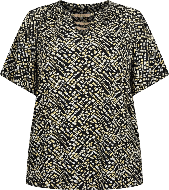 Plus Size Raglan Sleeve Top with Chain Details