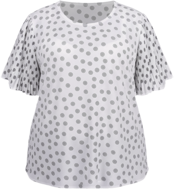 Plus Size Pleated-Sleeve Top