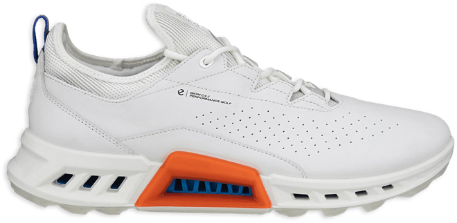 Free Shipping - ECCO BIOM C4 Golf Shoes White/Mazarine Blue