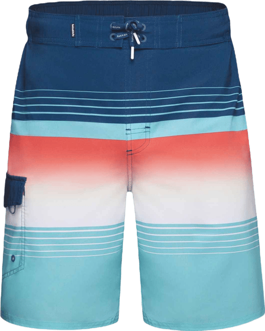 Men's 9" No Liner Board Shorts Elastic Waist Quick Dry Swim Trunks