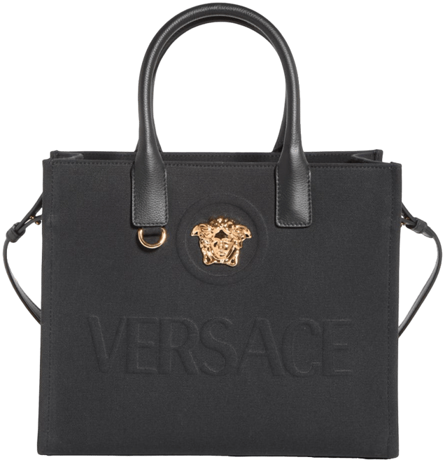 Versace La Medusa Canvas Small Tote Bag | Bloomingdale's Handbags
