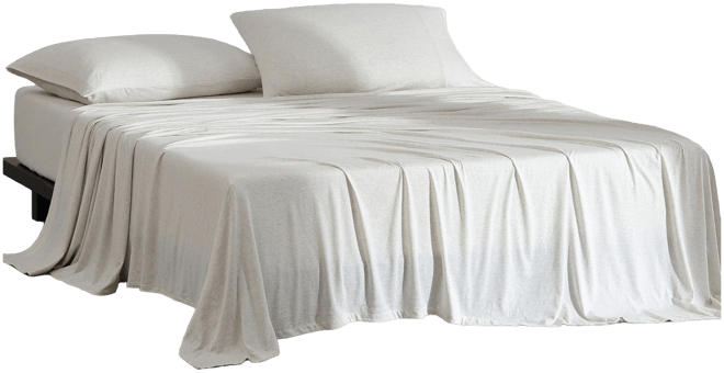 Modern Cotton Melange Tencel Jersey 4-Pc. Sheet Set, Queen