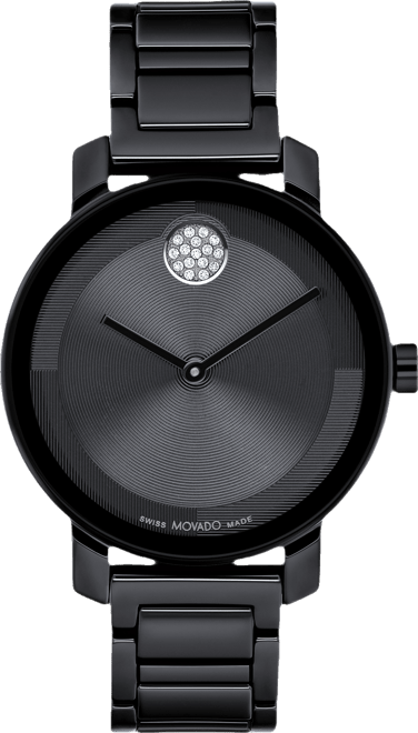 Women's Swiss Bold Evolution 2.0 Black Ceramic Bracelet Watch 34mm