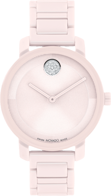 Women's Swiss Bold Evolution 2.0 Blush Ceramic Bracelet Watch 34mm