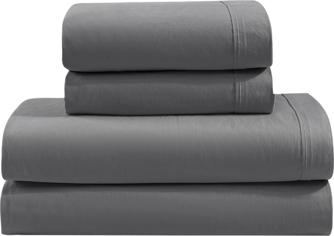 Closeout!  Washed Cotton Percale 4-Pc. Sheet Set, King