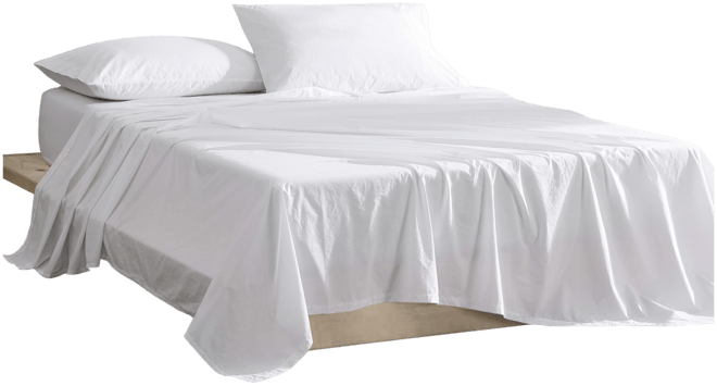 Closeout!  Washed Cotton Percale 4-Pc. Sheet Set, Queen