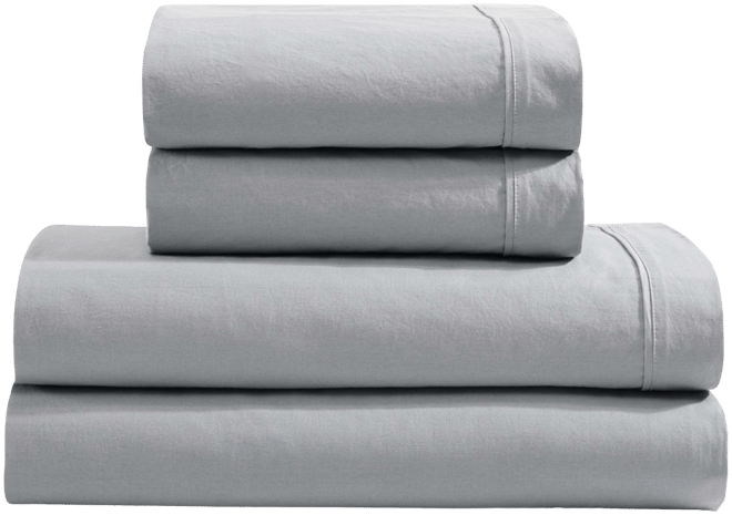 Closeout!  Washed Cotton Percale 4-Pc. Sheet Set, Queen
