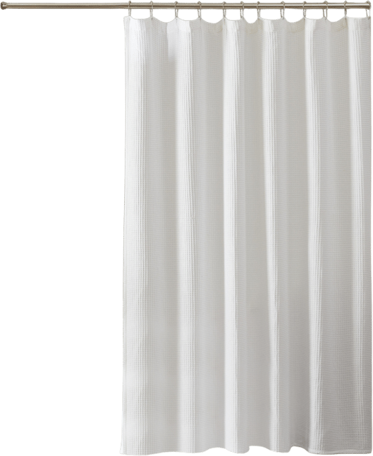 Waffle Solid Textured Shower Curtain, 70" x 72"