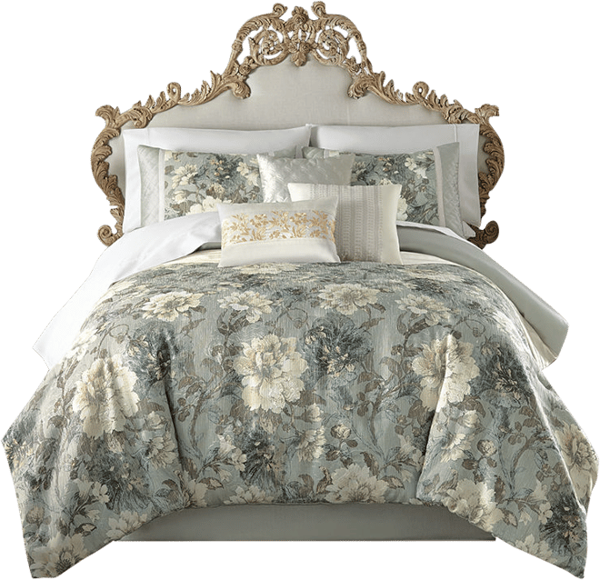 Broadhaven Emery 7-pc. Embellished Comforter Set, Color: Grey