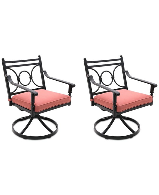 Wythburn Mix and Match Scroll Outdoor Swivel Chairs, Set of 2, Created for Macy's