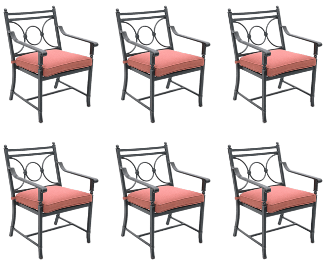 Wythburn Mix and Match Scroll Outdoor Dining Chairs, Set of 6, Created for Macy's