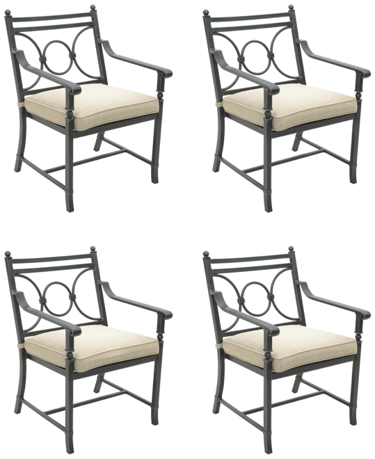 Wythburn Mix and Match Scroll Outdoor Dining Chairs, Set of 4, Created for Macy's