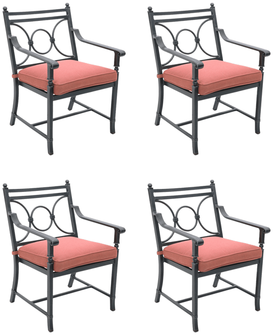 Wythburn Mix and Match Scroll Outdoor Dining Chairs, Set of 4, Created for Macy's