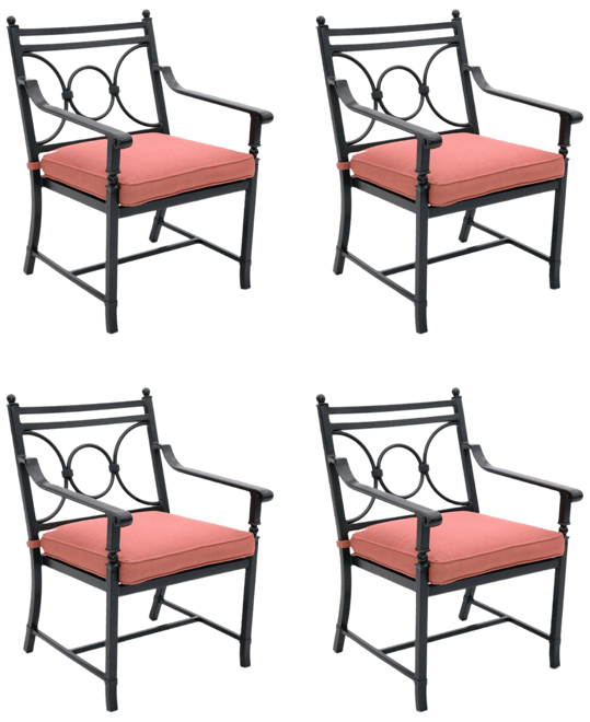 Wythburn Mix and Match Scroll Outdoor Dining Chairs, Set of 4, Created for Macy's