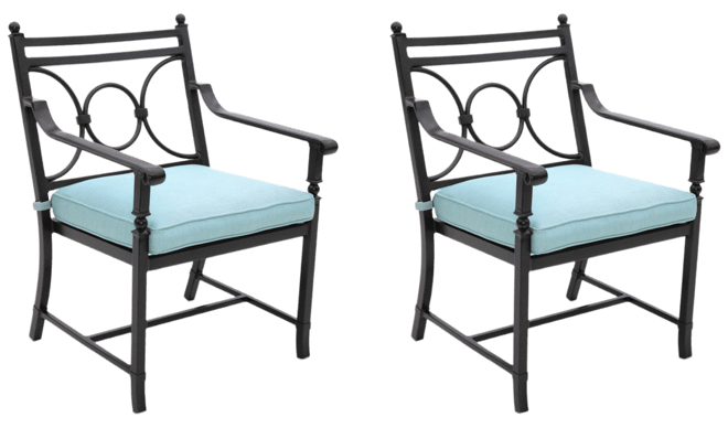 Wythburn Mix and Match Scroll Outdoor Dining Chairs, Set of 2, Created for Macy's