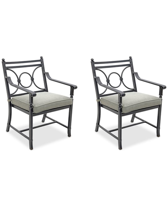 Wythburn Mix and Match Scroll Outdoor Dining Chairs, Set of 2, Created for Macy's
