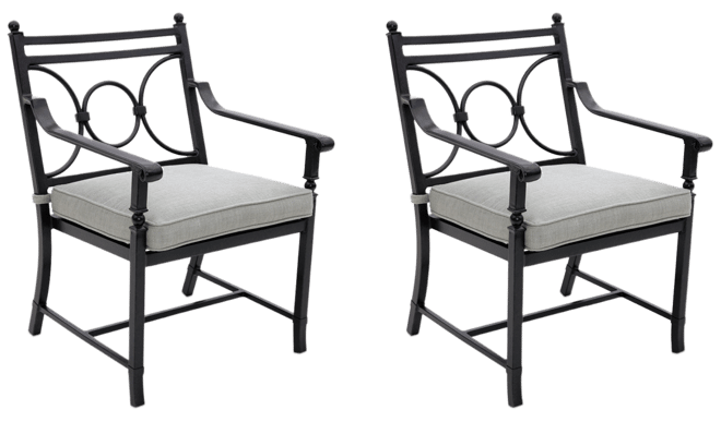 Wythburn Mix and Match Scroll Outdoor Dining Chairs, Set of 2, Created for Macy's