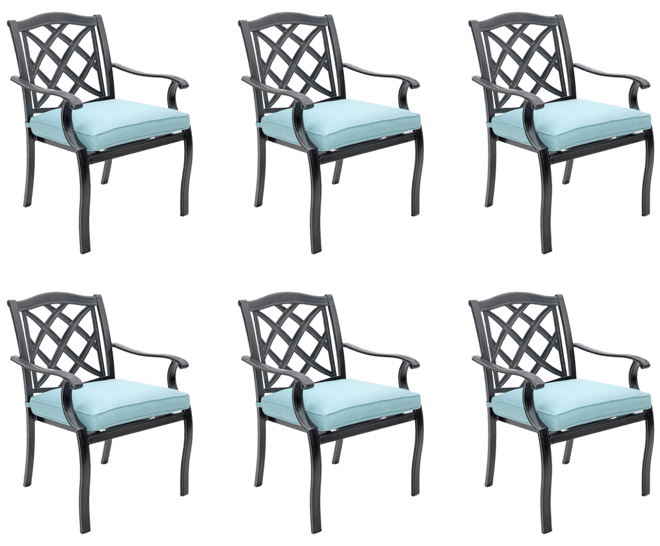 Wythburn Mix and Match Lattice Outdoor Dining Chairs, Set of 6, Created for Macy's