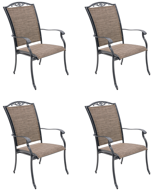 Wythburn Mix and Match Filigree Sling Outdoor Dining Chairs, Set of 4, Created for Macy's