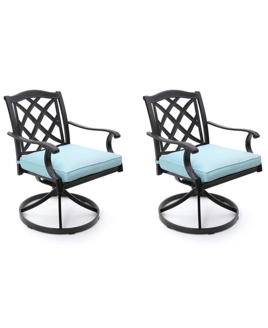 Wythburn Mix and Match Lattice Outdoor Swivel Chairs, Set of 2, Created for Macy's