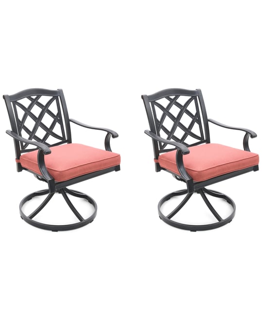 Wythburn Mix and Match Lattice Outdoor Swivel Chairs, Set of 2, Created for Macy's