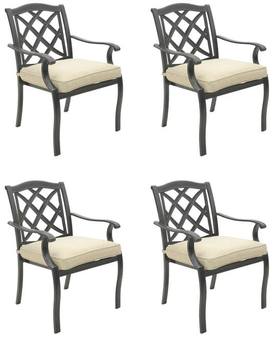 Wythburn Mix and Match Lattice Outdoor Dining Chairs, Set of 4, Created for Macy's