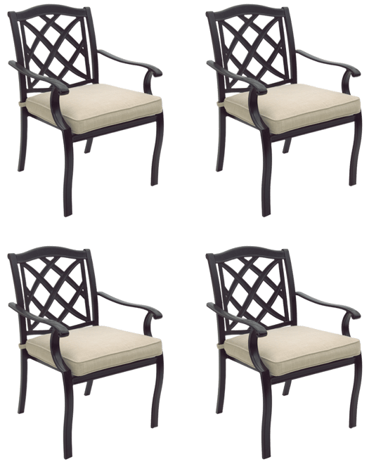Wythburn Mix and Match Lattice Outdoor Dining Chairs, Set of 4, Created for Macy's