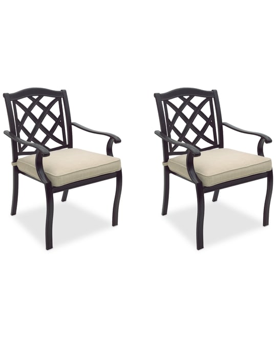 Wythburn Mix and Match Lattice Outdoor Dining Chairs, Set of 2, Created for Macy's