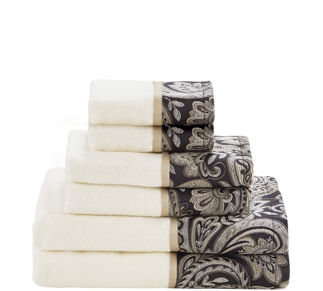 Aubrey 6-Pc Jacquard Bath Towel Set